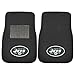 FANMATS 17593 NFL - New York Jets 2-pc Embroidered Car Mat Set | Black | 17