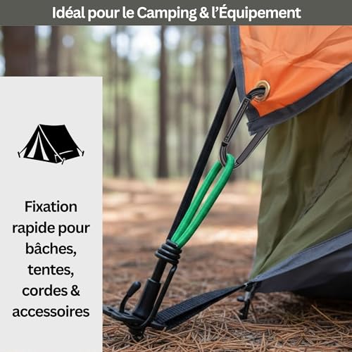 NEXAFIX M8 Stainless Steel Black Carabiner 8 cm (Pack of 2) – 250 kg Hook Carabiner Key Ring for Hammock Swing Dog Camping Hiking