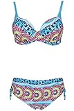 Abary 2-Piece Floral Printing Bathing Suit Bright Sexy Women Bikini Set Swimsuit