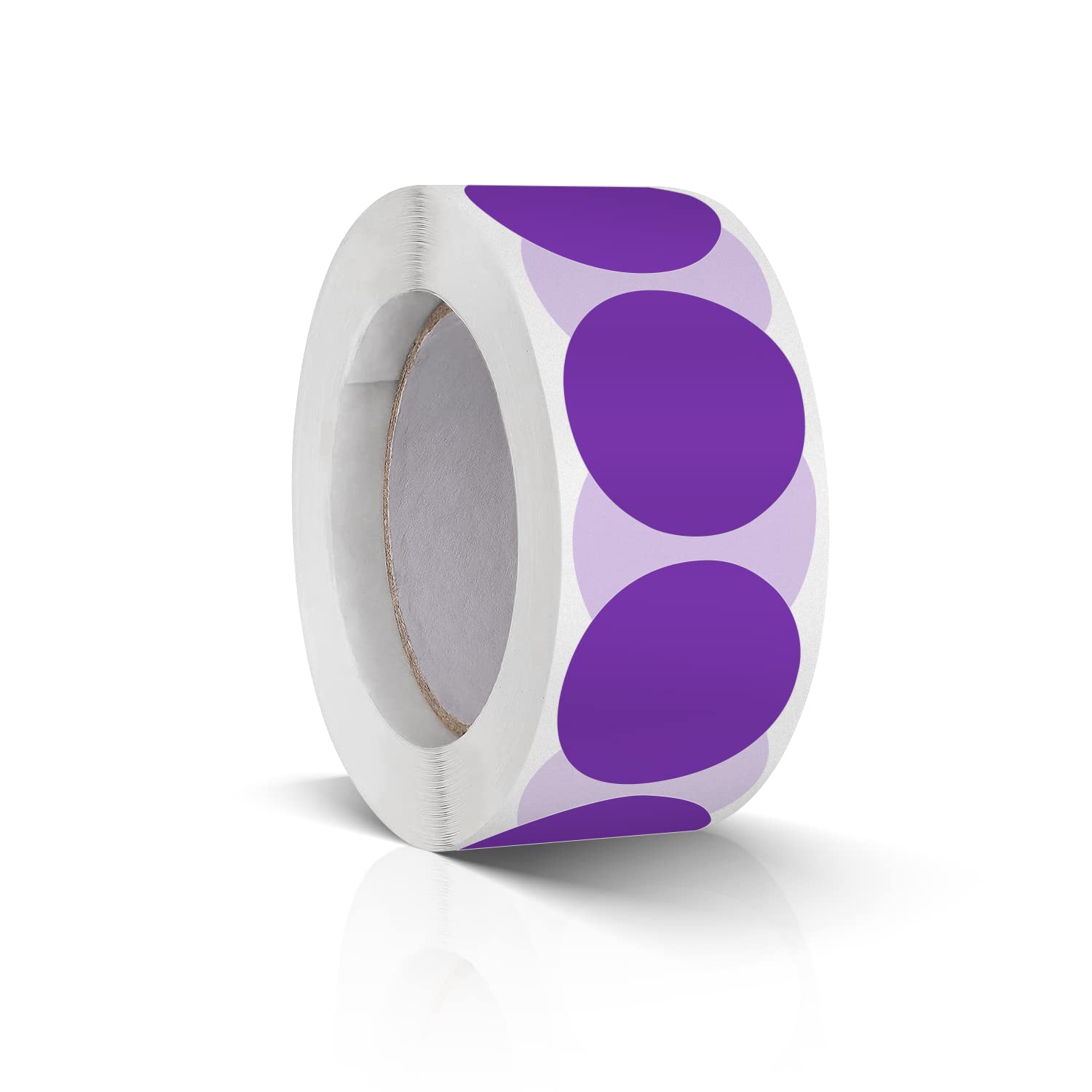 Round Stickers Purple 25 mm Circle Labels Colour Coding Dot Vinyl Floor Sticker Waterproof Removable Roll of 500