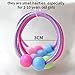 Omystyle Cute Hair Ties Head Bands Ropes Hair Colorful Elastics Ponytail Holder for Baby Toddler Girl Rabbit Ear Apple Rose Heart Nine Styles 50 PCS