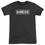 Sons Of Anarchy Samcro Mens Adult Heather Ringer Shirt Charcoal 3X