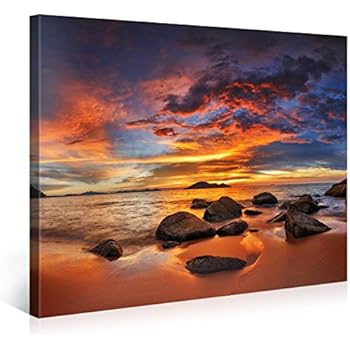 frame inch 40x30 BEACH Art Wall Amazon.com: Canvas  Print Large  MASLIN