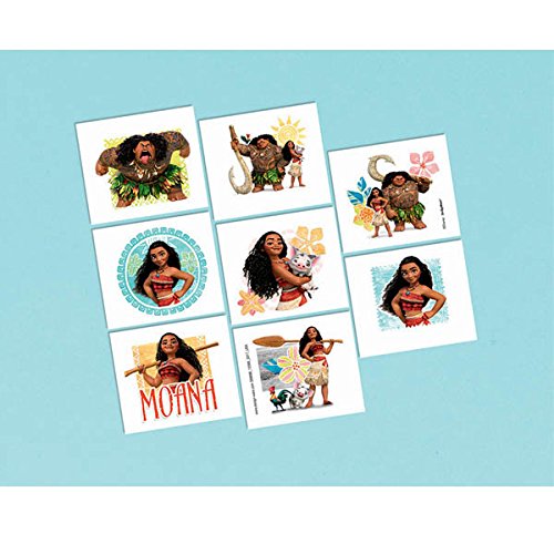 Disney Moana Party Favor Pack Supplies Themed Pack includes Pencils, Stickers, Stampers, Tattoos, and Keychains! - Thumbnail 4