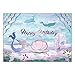 Allenjoy 7x5ft Under The Sea Mermaid Birthday Party Backdrop for Girls Photography Castle Whale Pearl Princess Birthday Photo Background Cake Table Decorations Banner