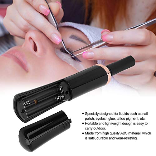 shlutesoy False Eyelashes & Adhesives Electric Eyelash Glue Shaker Liquid Nail Polish Shaking Machine Makeup Tool Black - Thumbnail 5