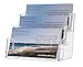 SOURCEONE.ORG 3 Pocket Premium Clear Acrylic Business Card Holder (1 Pack)