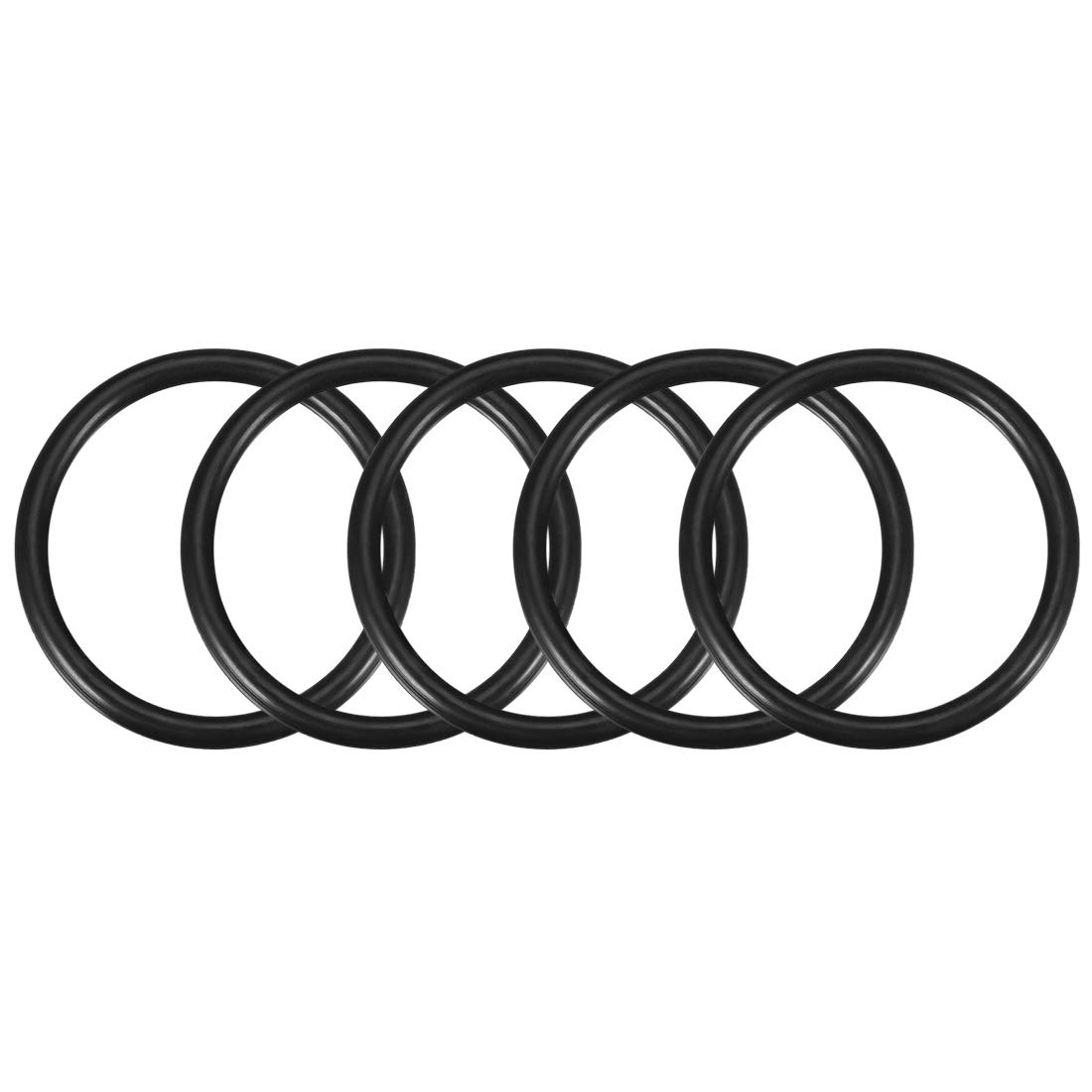 sourcing map Nitrile Rubber O-Rings 70mm OD 60mm ID 5mm Width, Metric Sealing Gasket for Automotive Machine Plumbing, Pack of 5