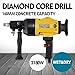 OrangeA Diamond Core Drilling Machine 6 Inch 160 mm Handheld Diamond Core Drill Rig Variable Speed Wet Dry Core Drill Rig for Diamond Concrete Drilling Boring (160mm) (yellow)