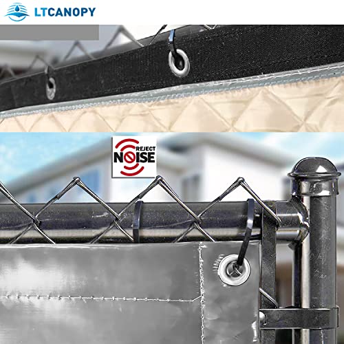 LTCANOPY Soundproofed Screen - Noise Blanket Acoustic Insulation Panels for Noise Reduction in Construction Sites, Roads, Factories, Sports Fields, Acoustic Insulation, 200 x 100 cm Grey