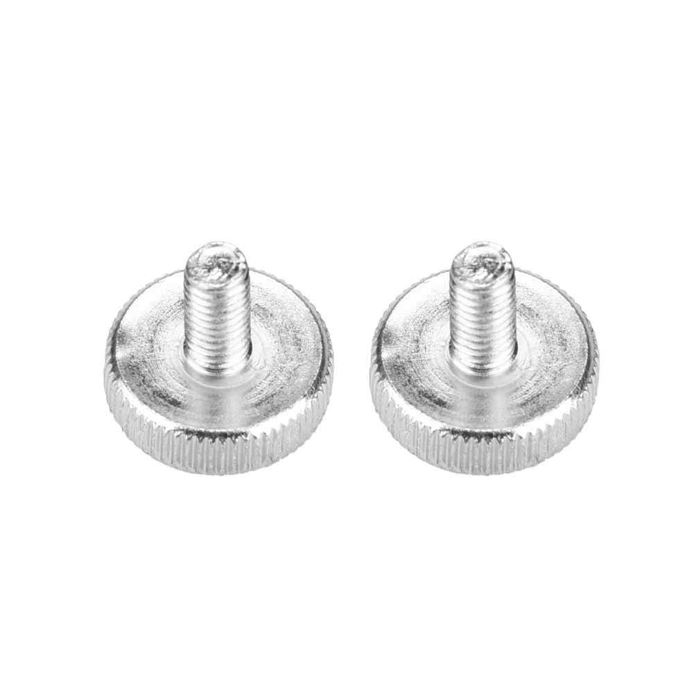 Knurled Head ScrewM6 Zinc Plated Carbon Steel Flat Knurled Head Bolts Thumb Screws(M6*12（2pcs