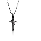 Grmpt Lord's Prayer Necklace for Men Cross & Ring Halo Necklaces
