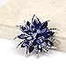 Crystal Created Brooches and Pins for Women | Vintage Brooch for Women, Womens Clothing Accessories | Crystal Brooches for Wedding Party | Womens Brooches and Pins Vintage, Wreath Pins | Blue