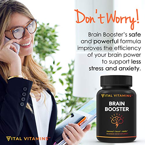 VITAL VITAMINS Brain Supplement Nootropics Booster Enhance Focus