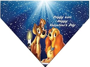 Amazon.com : Valentine's Day Over the Collar Dog Bandana ...