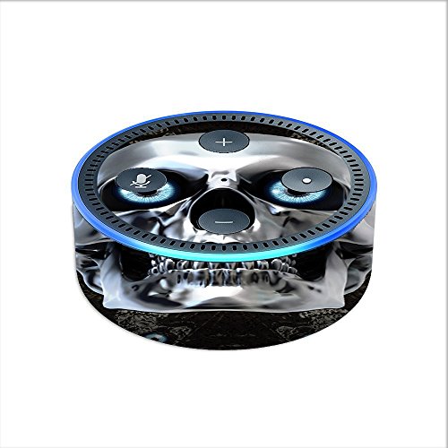 Skin-Decal-Vinyl-Wrap-for-Amazon-Echo-Dot-2-2nd-generation-Skull-King-Love-tattoo-art