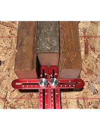 Regla multiángulo de medición   Construcción de aleación de aluminio de alta calidad   Herramienta de medición de plantilla capa universal para contratistas, artesanos, artesanos   rojo
