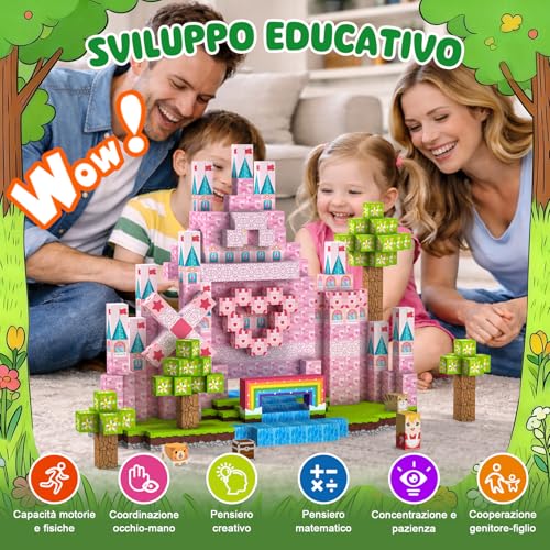 Crifeton Costruzioni Magnetiche per Bambini 100 PCS 2CM 3+ Giochi Cubi Magnetici, Blocchi Magnetic Building Blocks Giocattoli Montessori a Partire da 3 4 5 6 7 8 9 10 11 12 Anni Regali di Compleanno