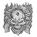 DEAD MANS HAND SKULL leather jacket biker pin