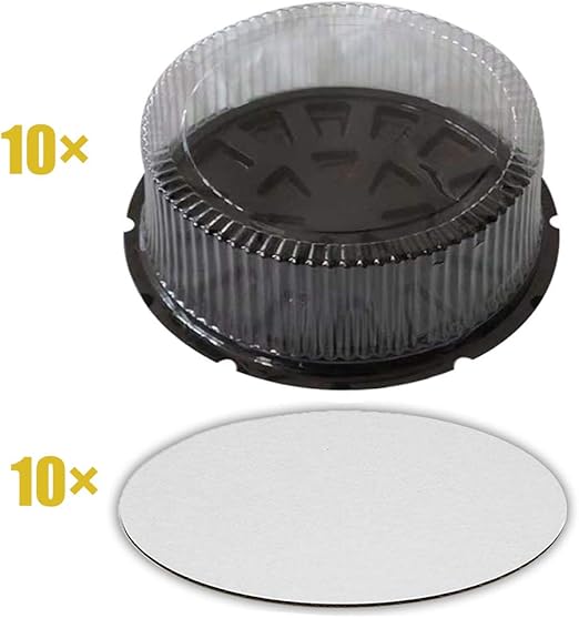 Overig Plastic Cake Container with Clear Dome Lid 9 Inch and Cake Boards 10 inch Cake Huis