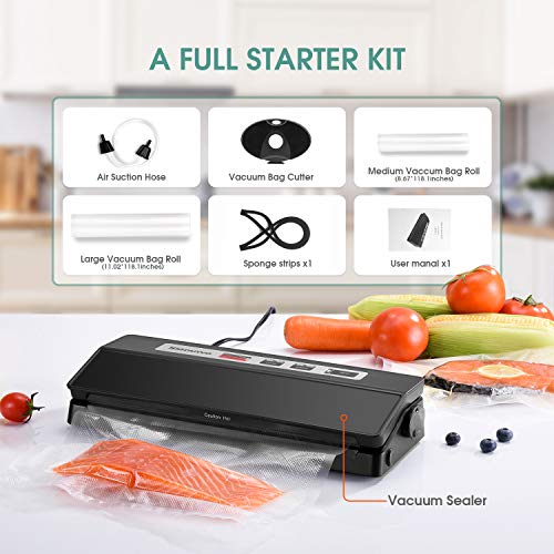 Vacuum Sealer Machine, Slaouwo Automatic Food Sealer for Food Savers