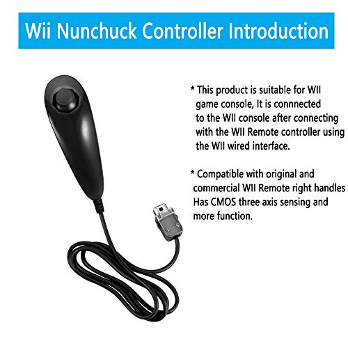 image for Lactivx 1 Pack Nunchuck and Wii Remote Controller Compatible with Nint
