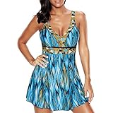 Swimsuit for Women Tummy Control,Women Plus Size Print Tankini Swimjupmsuit Swimsuit Beachwear Padded Swimwear