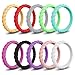 MOKANI 10 Pack Silicone Wedding Ring for Women, Thin and Stackable Rubber Band, Fashion, Colorful, Comfortable fit, Skin Safe (Z: 10 Pack, 10(19.8mm))