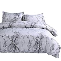 RG51TQ61b Marbling Pattern Comforter Set, Reversible 3 Piece Bedding Set,Soft and Comfortable,Machine Washable,Single Full Queen King Size Queen