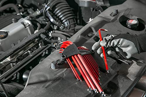 image for ARES 70164-13-Piece SAE Long Arm Ball End Hex Key Wrench Set - Chrome 