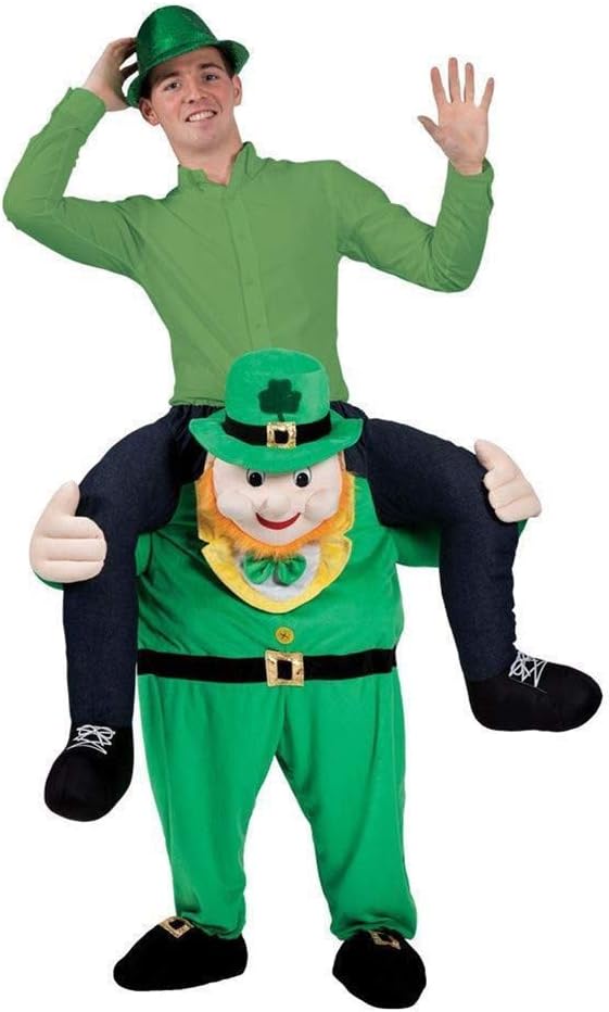 Selina Lou Leprechaun St Patricks Day Shoulder Carry Ride On Mascot Costumes Fancy Party Funny Dress Adult