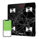 Vellepro Smart Body Fat Scale with Tempered Glass,Smart Scale with Wireless Digital Weight for 11 Body Composition Analyzer with IOS and Android APP for Body Weight,Fat,Water,BMI,BMR,Muscle Mass