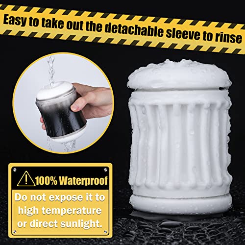 Male Masturbators Cup, Efgove 2 in 1 Masturbation Massager Pocket Pussy Reusable Penis Oral Sleeve Adult Sex Toys Realistic Masturbator Stroker