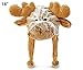 DolliBu Brown Moose Plush Hat - Moose Stuffed Animal Winter Hat with Cozy Fleece, Warm Fluffy Beanie, Funny Adult and Kids Beanie with Ear Flaps for Halloween or Cosplay - One Size