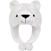 Lacheln Animal Plush Hats for Women Men Halloween Party Costume Winter Soft Warm Funny Beanies for Teen Adult