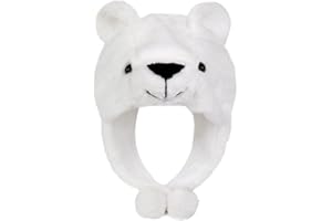 Lacheln Animal Plush Hats for Boys Girls Women Men Halloween Party Costume Winter Soft Warm Funny Beanies for Teen Adult