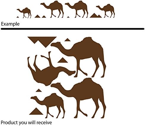 Fancy Egypt pyramids arabian camels (62 cm x 60 cm) Colour Brown Bathroom, Childs Bedroom, Children Room Stickers, Car vinyl, Windows and Wall Sticker, Wall Windows Art, Decals, Ornament Vinyl Sticker ThatVinylPlace