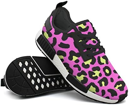 kdteq Women Leopard Print Fabric Colorful New Hunting Running Shoes