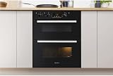Indesit Aria Electric Built Under Double Oven Black AA Energy Fanned Digital view 7