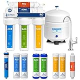 Express Water Reverse Osmosis Water Filtration System - NSF Certified 5 Stage RO Water Purifier with Faucet and Tank - Under Sink Water Filter - plus 4 Replacement Filters - 50 GPD