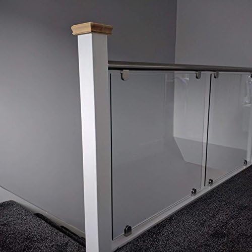 Steel Handrail & Glass Landing Balustrade Kit (fit Landing 1660-1870mm Long)
