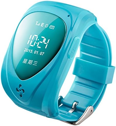 Walsoon Children Kids Smart Watch GPS Real-time Tracking Locater SOS Call Anti Lost (Blue)