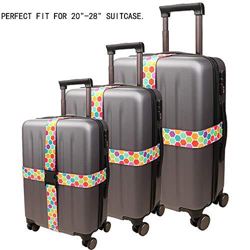 Adjustable Travel Luggage Strap Suitcase Belt Travel Bag Accessories 1.96 in W x 6.23 ft L(2Pack) - Thumbnail 4