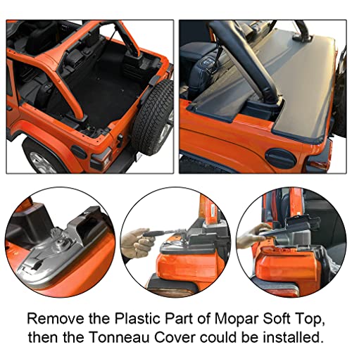 Shadeidea Tonneau Cover for Jeep Wrangler JL 4 Door, JLU (2018Current