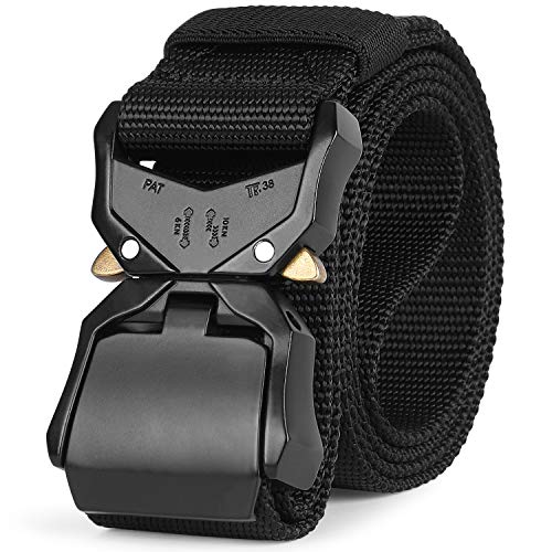 Mens Tactical Belt SANSTHS Military Nylon Web Heavy Duty Buckle Riggers