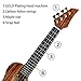 Deviser Concert Ukulele 23inch Cutaway Thin Body Travel Ukelele kit Solid KOA Top KOA Back & Side Carbon nylon Strings With Gig Bag & Tuner & Strap & Polishing Cloth …