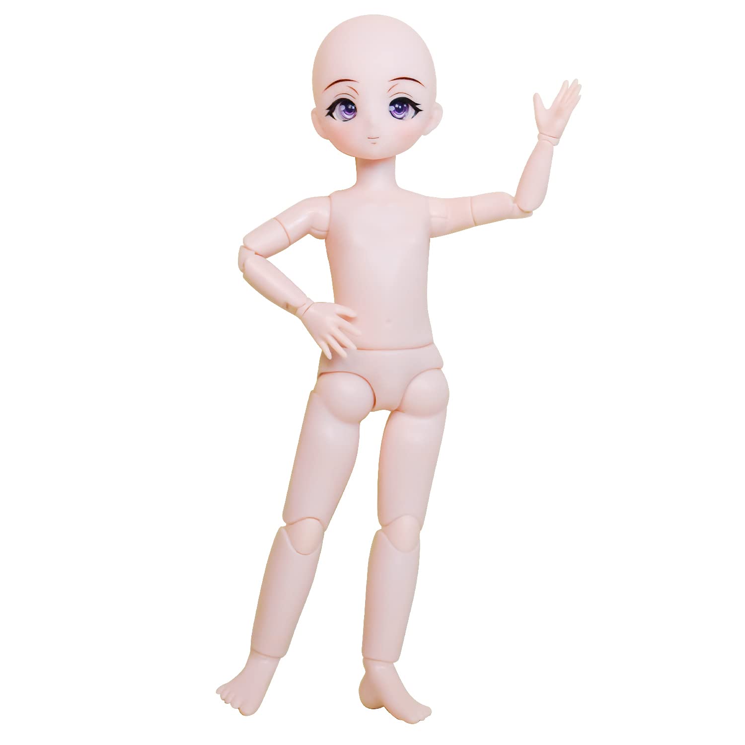 Proudoll 1/6 BJD Annie Doll 12" - 30cm Ball Jointed 18 Move Joints, Handmade Makeup PVC DIY Body, Customizable Action Figure