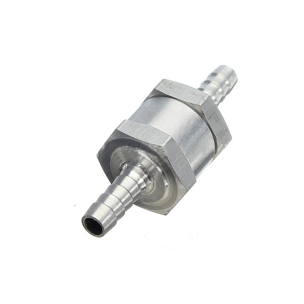Yosoo Aluminum Automotive Air Check Valve, 8mm, One Way, Silver, Yosoo-05-16