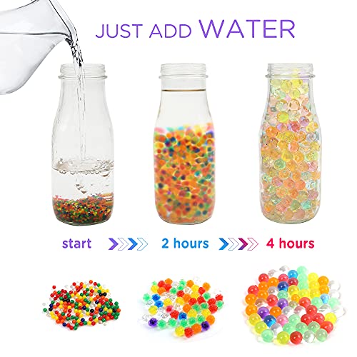 LotFancy Water Beads and Sensory Toys Kit (30000 Small /150 Medium/ 150 Large Water Pearls), Kids Non Toxic Gel Beads Gel Ball with 15 Balloons, 4 Tools for Fine Motor Skill Development, Mixed Color