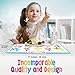 Merka Kids Placemat, 4 Pack - 17x11 in - for Dining Table Features Farm, Wild, Sea, and Home Animals - Reusable & Wipeable Silicone Placemat